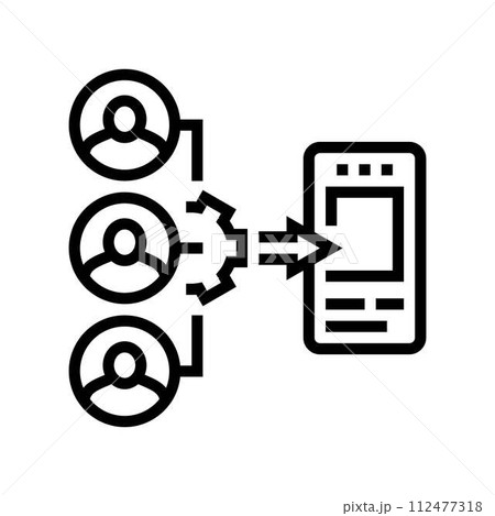 guerrilla testing ux ui design line icon vector illustration guerrilla testing ux ui design line icon vector illustration 112477318