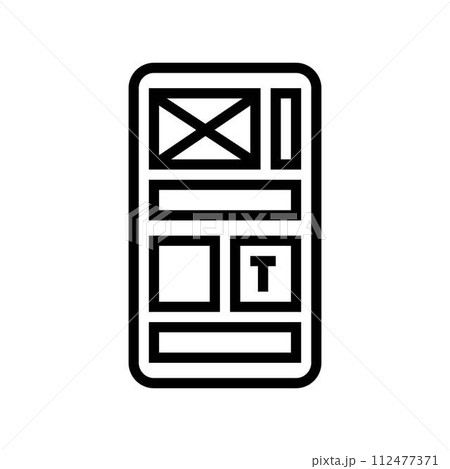 grid system ux ui design line icon vector illustration grid system ux ui design line icon vector illustration 112477371