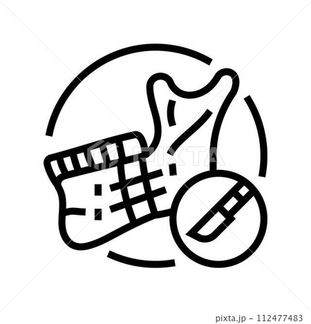 mandibular osteotomy surgery line icon vector illustration 112477483