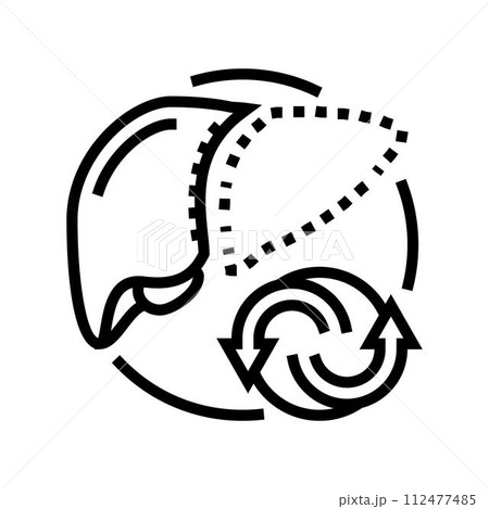 liver transplant surgery line icon vector illustration 112477485