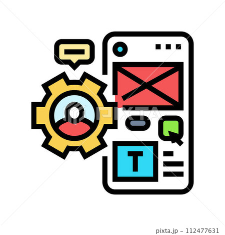 user centered design ucd color icon vector illustration 112477631