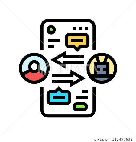 human computer interaction hci color icon vector illustration human computer interaction hci color icon vector illustration 112477632
