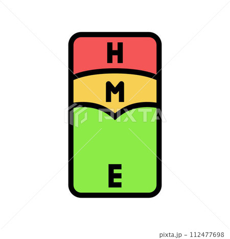 fitts law ux ui design color icon vector illustration 112477698
