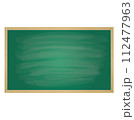 Empty green chalkboard texture hang on the white wall. double frame from green board  112477963