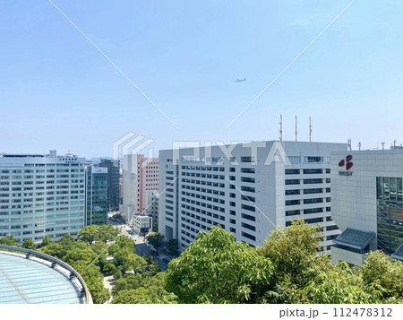 都市景観 アクロス福岡からの光景 福岡市役所 都市景観 アクロス福岡からの光景 福岡市役所 112478312