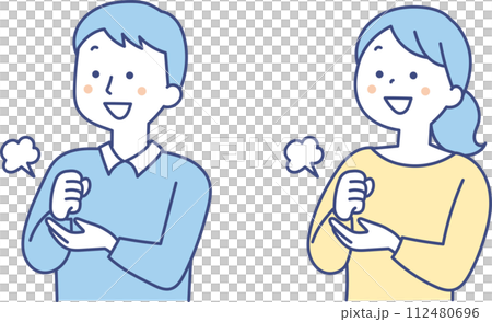 A man and a woman pose convincingly A man and a woman pose convincingly 112480696