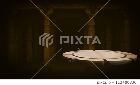 The stone podium for showcase or present concept 3d rendering. The stone podium for showcase or present concept 3d rendering. 112480830