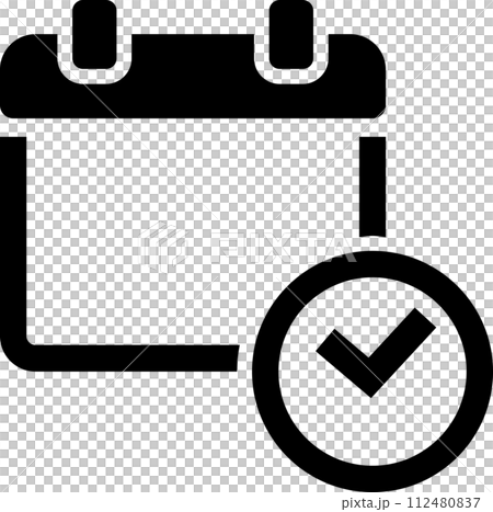 Calendar and clock icon, schedule Calendar and clock icon, schedule 112480837