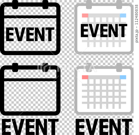 EVENT text and calendar icon 112480838