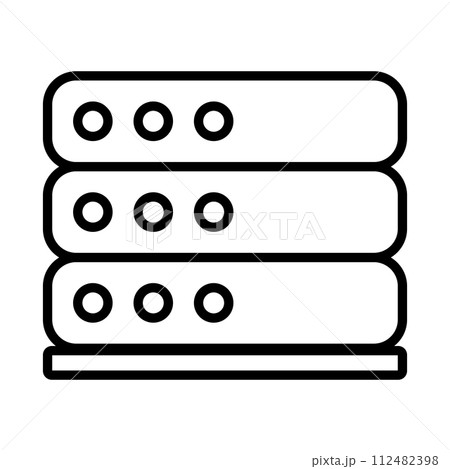 シンプルなサーバーのアイコン。レンタルサーバー。ベクター。 112482398