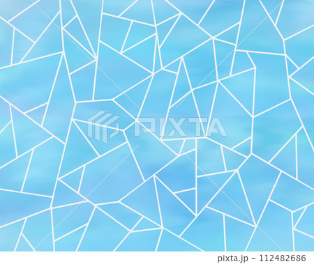 氷割れ文様の背景イラスト(水色系) 氷割れ文様の背景イラスト(水色系) 112482686