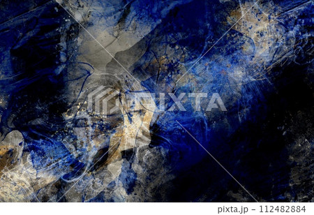 現代日本画アート風ダイナミックな年賀状背景 現代日本画アート風ダイナミックな年賀状背景 112482884