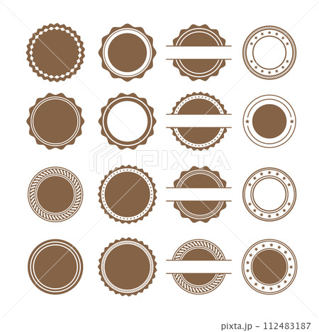 スタンプ装飾イラストセット 112483187