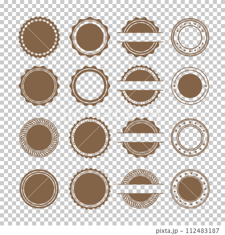 スタンプ装飾イラストセット 112483187