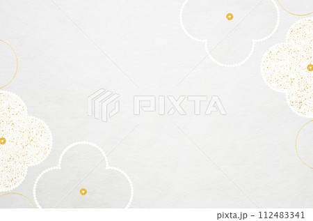 和モダンな花柄の和紙_花のイラストフレーム背景 和モダンな花柄の和紙_花のイラストフレーム背景 112483341