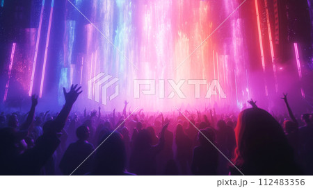 ライブで盛り上がる人々 ライブで盛り上がる人々 112483356