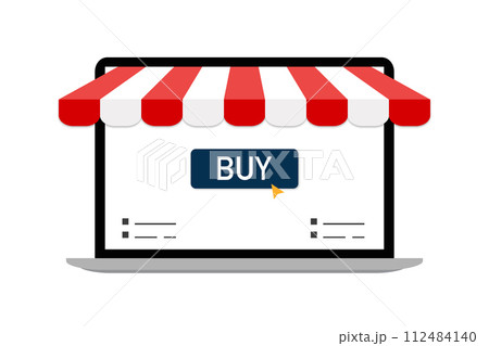 Online shop. Digital Marketing, store, E-commerce shopping concept. 112484140