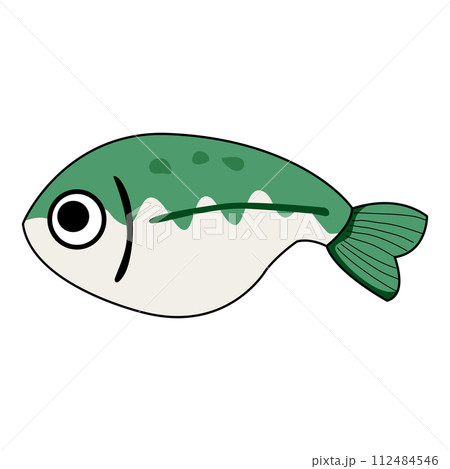 Cute cartoon fish icon. Sea ocean animal. Baby kids collection. Flat design. White background. Isolated. Cute cartoon fish icon. Sea ocean animal. Baby kids collection. Flat design. White background. Isolated. 112484546