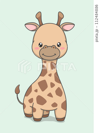 Cute Giraffe Cartoon Character Cute Giraffe Cartoon Character 112484886