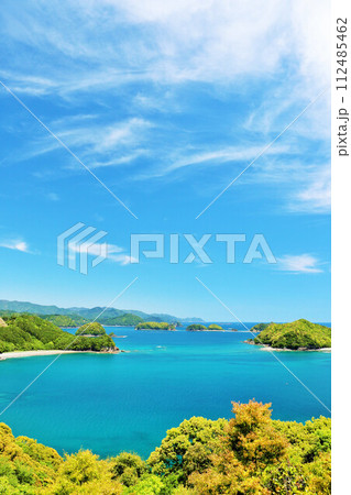 三重県 青空の海 高塚山展望台からの風景 三重県 青空の海 高塚山展望台からの風景 112485462