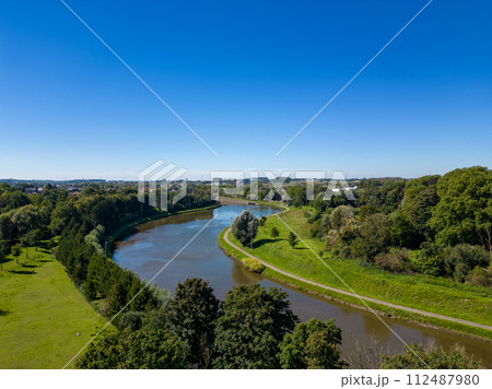 Panoramic Aerial View of River Bend Panoramic Aerial View of River Bend 112487980