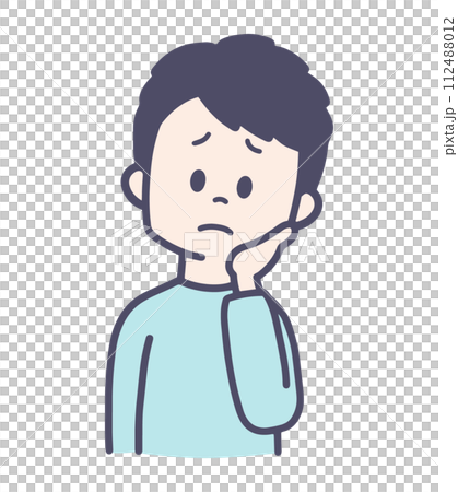 困る男性のイラスト素材 [112488012] - PIXTA