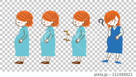 Facial expression of pregnant women Facial expression of pregnant women 112488021