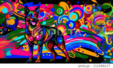 カラフルなイヌ 112488217