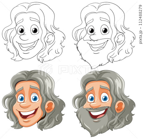 Emotions Expressed Through Cartoon Faces 112488279