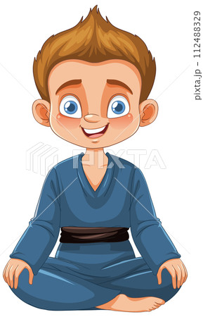 Young Martial Artist in Training Attire Young Martial Artist in Training Attire 112488329