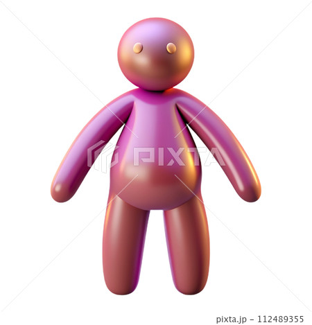 3d model of a blue cartoon character 112489355