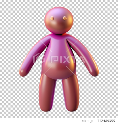 3d model of a blue cartoon character 112489355