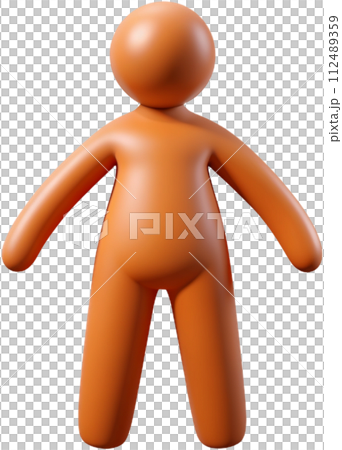 3d model of a blue cartoon character 112489359