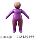 3d model of a blue cartoon character 112489366