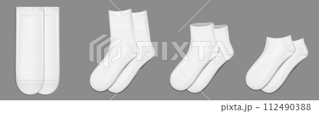 White socks set isolated on background 112490388