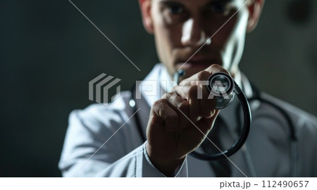 Medical concept, family doc, doctor online. Clinic Hospital Holistic health approach. innovative medical care, Patient-centered care .Banner copyspace background . 112490657