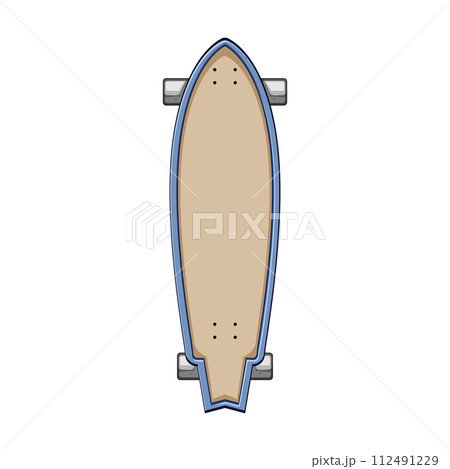 emblem skate board cartoon vector illustration 112491229