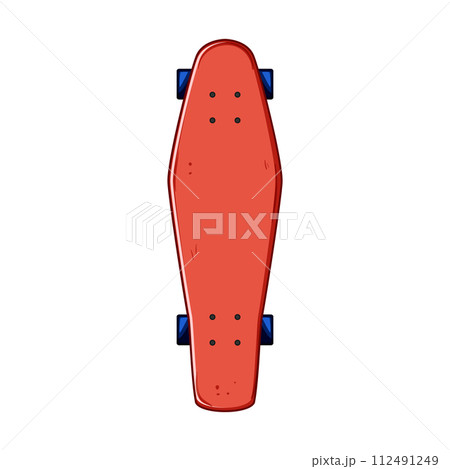 retro skate board cartoon vector illustration retro skate board cartoon vector illustration 112491249