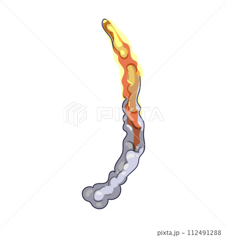 space rocket launch smoke cartoon vector illustration 112491288