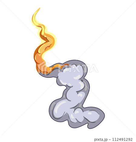 mars rocket launch smoke cartoon vector illustration 112491292