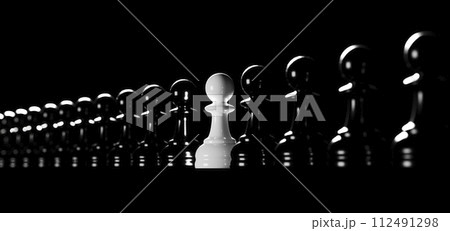 A white pawn among blacks 112491298