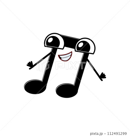 ball retro music character cartoon vector illustration 112491299