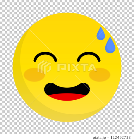 Embarrassing face emoji/bitter smile 112492738