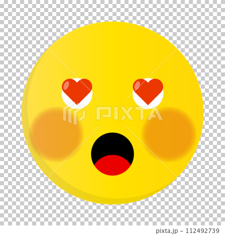 ときめいている絵文字・ラブ 112492739