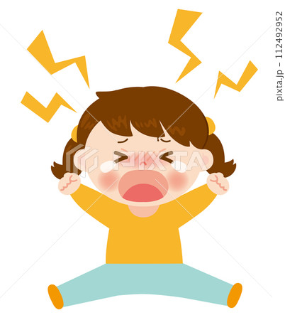 癇癪で泣くこどものイラスト 112492952
