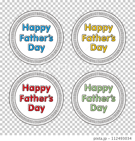 Happy Father's Day Father's Day pop logo and circle frame set Happy Father's Day Father's Day pop logo and circle frame set 112493034