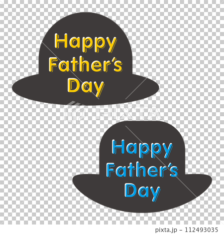 Happy Father's Day Father's Day stylish hat and logo set 112493035