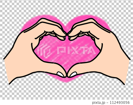heart shaped hand pink heart shaped hand pink 112493056