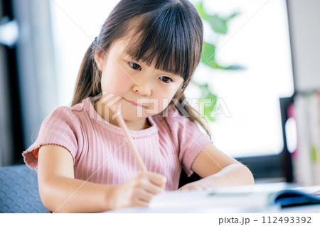 勉強する女の子 勉強する女の子 112493392