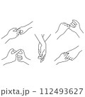 mother hands with daughter, holding hands minimal line drawing png 112493627